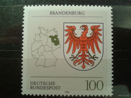 Германия 1992 герб Бранденбурга Михель-1,9 евро