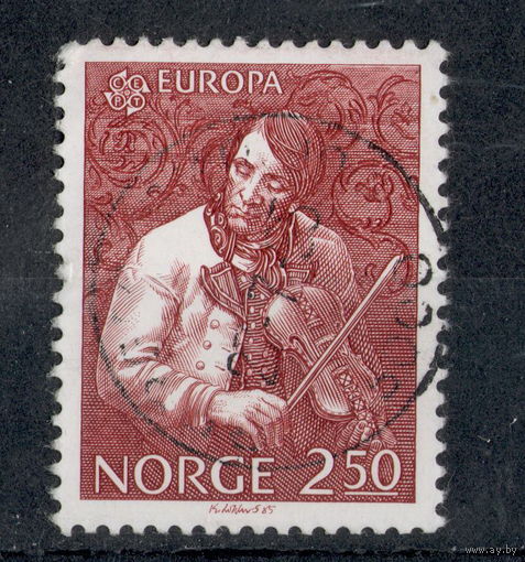Норвегия 1985 Музыка | Музыкальные инструменты | Музыканты. Скрипач. Mi:NO 926