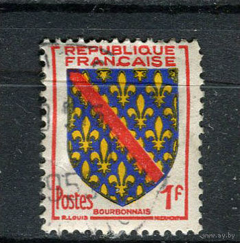Франция - 1954 - Герб 1Fr - [Mi.1028] - 1 марка. Гашеная.  (Лот 57ES)-T5P17