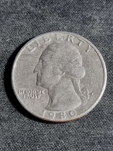 США 25 центов 1980 P
