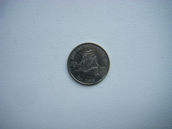 Восточные Карибы 10 центов 2004г.