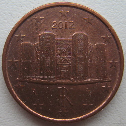 Италия 1 евроцент 2012 г.