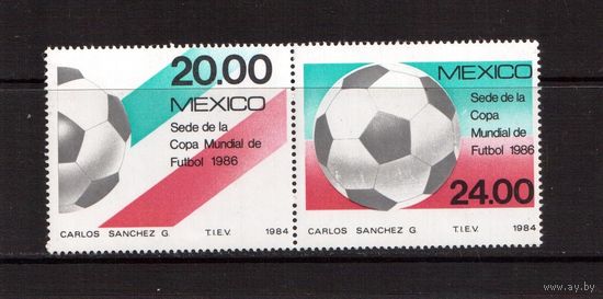 Мексика-1984, (Мих.1919-1920)  **  , Спорт,ЧМ по футболу