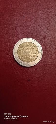 Австрия, 2 евро 2012, 10 лет наличному евро (3).