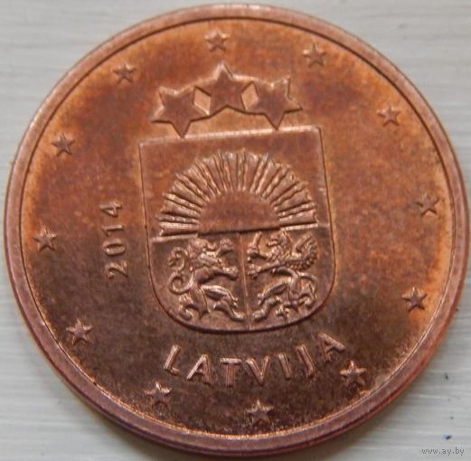 Латвия 5 евро центов 2014 год