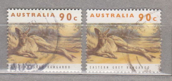 Кенгуру Фауна Австралии 1993 год  лот 11 обычная перфорация менее 19 % от каталога разные оттенки можно отдельно