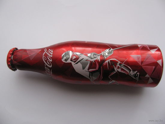 Бутылка от напитка "Кока-Кола" ,хоккей