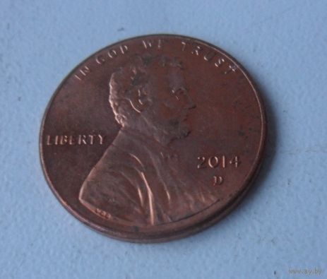 1 цент США 2014 г.в. D