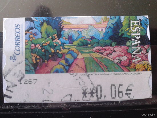 Испания 2005 Автоматная марка Живопись Чико Монтило 0,06 евро Михель-1,5 евро гаш