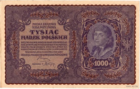 Польша, 1 000 марок польских, 1919 г.