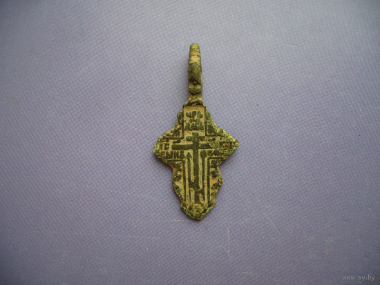 Крестик старинный, нательный 18-19 век бронза (Царская Россия)
