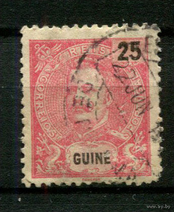 Португальские колонии - Гвинея - 1903 - Король Карлуш 25R - [Mi.81] - 1 марка. Гашеная.  (Лот 85BD)