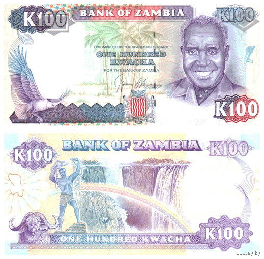 Замбия 100 Квача 1991 UNC П1-147