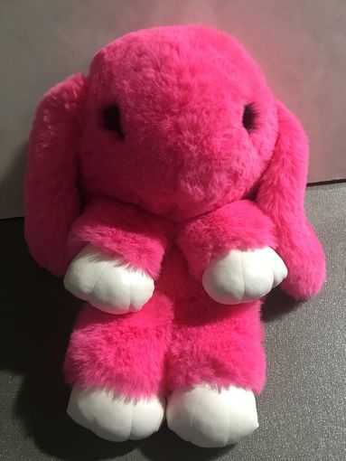 Зайка розовая Зайчик мягкая игрушка рюкзачок для девочки