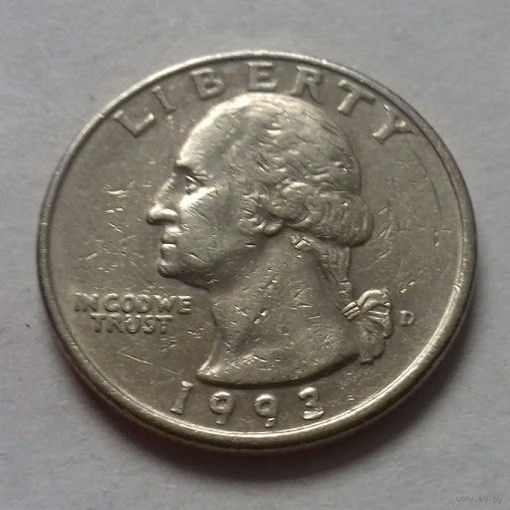 25 центов, США 1993 D