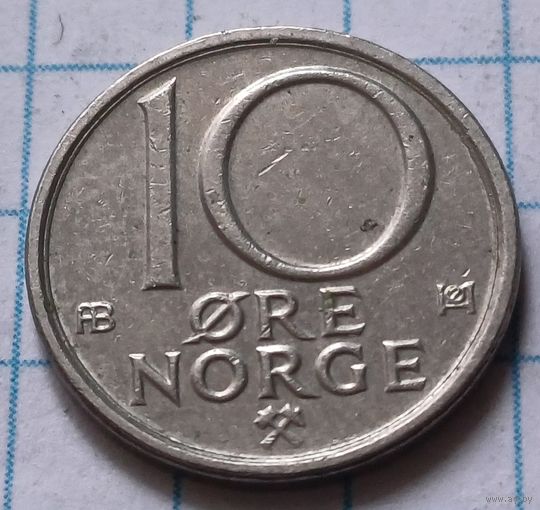 Норвегия 10 эре, 1980     ( 3-4-7 )