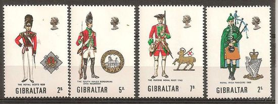 Гибралтар 1970 Военная форма MNH**
