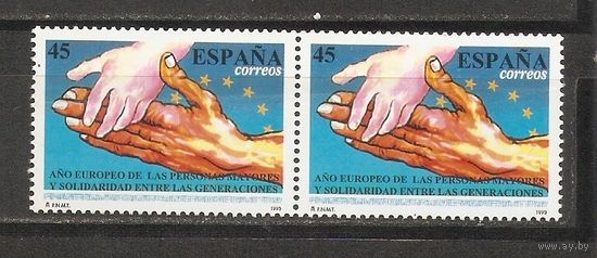 КГ Испания 1993 Прикосновение следы от наклеек