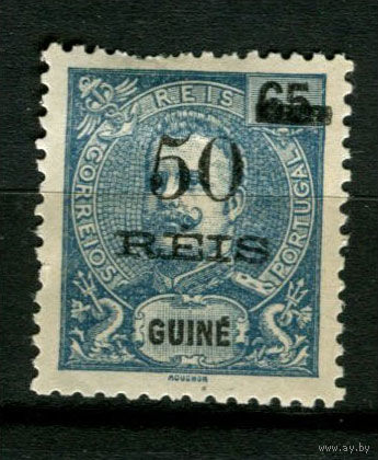 Португальские колонии - Гвинея - 1905 - Надпечатка 50 REIS на 65R - [Mi.88] - 1 марка. MH.  (Лот 86BD)