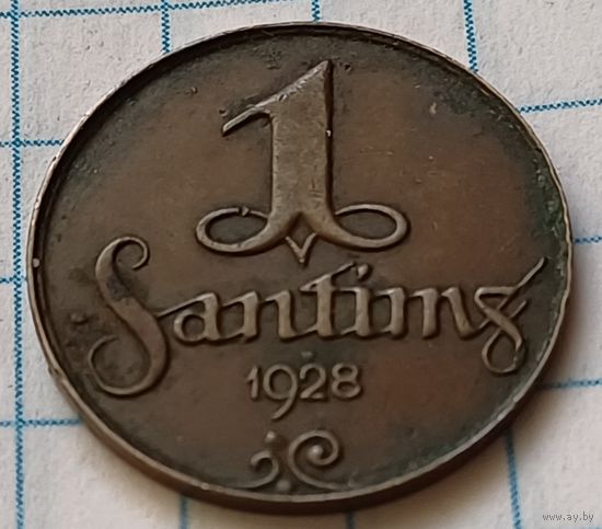 Латвия 1 сантим, 1928      ( 2-2-5 )