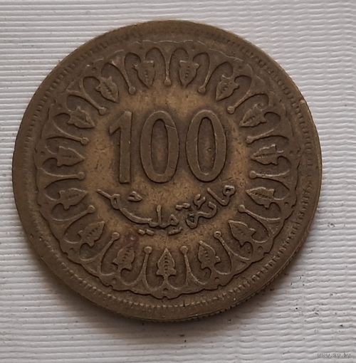 100 миллим 1960 г. Тунис