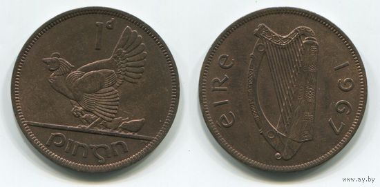 Ирландия. 1 пенни (1967, XF)