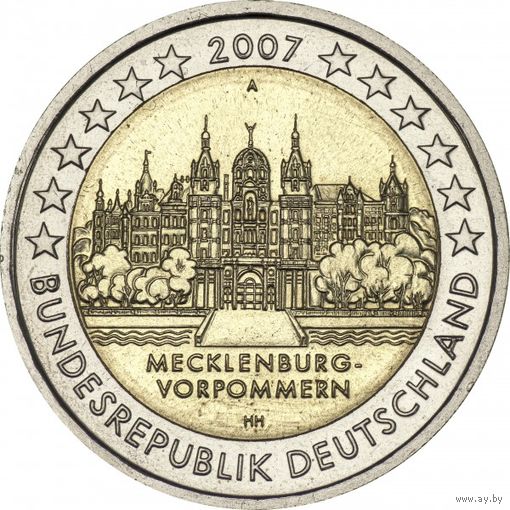 2 евро 2007 Германия G Федеральные земли: Передняя Померания UNC