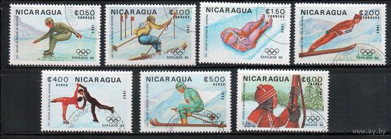 Никарагуа-1983,(Мих.2417-2423) гаш., Спорт, ОИ-1984(полная серия)