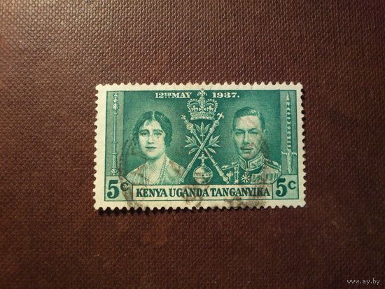 Британская колония Кения, Уганда, Танганьика 1937 г.Коронация короля Георга VI и королевы Елизаветы./46а/