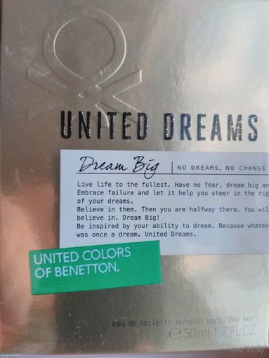 Dream Big United Dreams Benetton редкость снятость