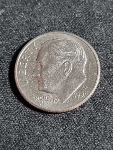 США 10 центов 1998   D