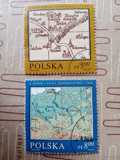 Польша 1982. Географические атласы