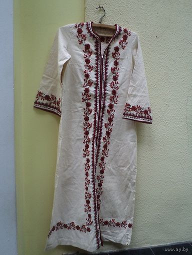 Этническое льняное платье, р.48-50/170-175