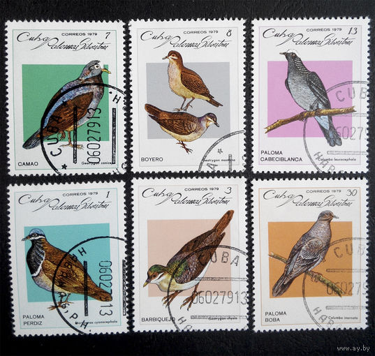 Куба 1979 г. Птицы. Фауна. полная серия из 6 марок #0043-Ф1P10