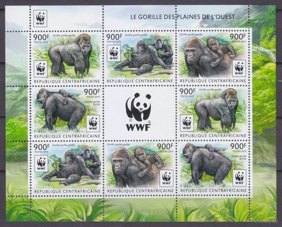 2015 Центральноафриканская Республика 5460-5463KL WWF / Fauna - Gorilla 32,00 евро