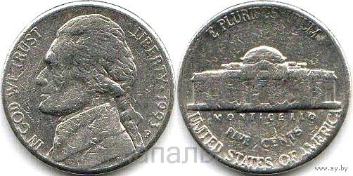 США 5 центов 1993 P