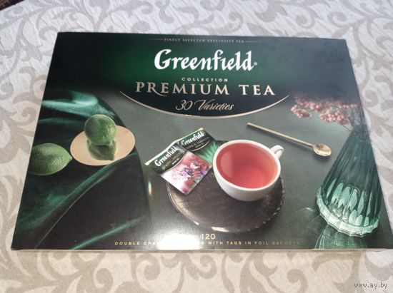 Коробка от чая Гринфилд, чай Greenfield упаковка. Большая коробка от чая в пакетиках Гринфилд