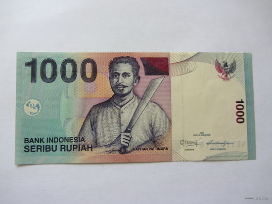 Индонезия, 1000 рупий, 2012 г.
