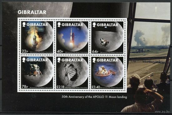 2019 Гибралтар 1923-1928/B139 50-летие Аполлона-11 20,00 евро