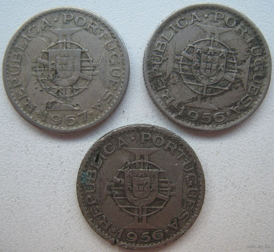 Ангола 2,5 эскудо 1956, 1967 гг. Цена за 1 шт. (gl)