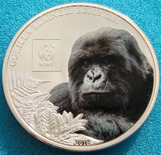 Танзания. 100 шиллингов 2016 года  UC#204   "Горная горилла"