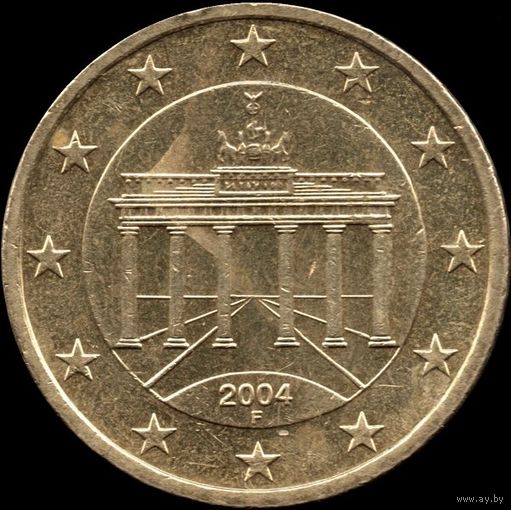 Германия 50 евроцентов 2004 г. (F) КM#212 (6-24)