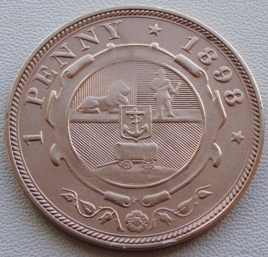 ЮАР. "Трансвааль" 1 пенни 1898 год  КМ#2  Тираж: 262.830 шт
