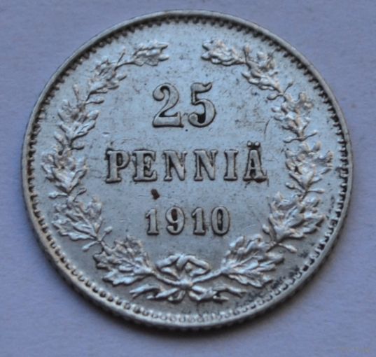 Финляндия 25 пенни, 1910 г.