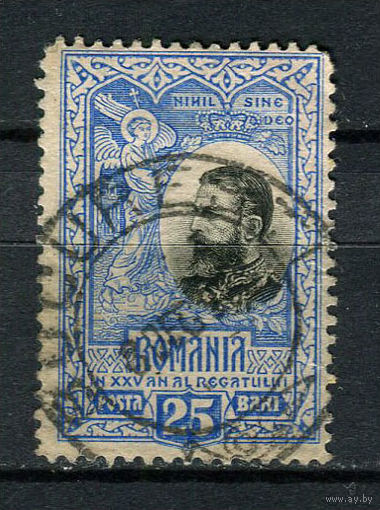 Королевство Румыния - 1906 - Румынский монарх Кароль I 25B - [Mi.182] - 1 марка. Гашеная.  (Лот 68X)