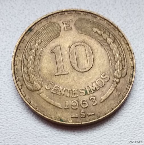 Чили 10 сентесимо, 1963 6-1-9