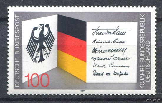 Германия (ФРГ) - 1989г. - 40 лет ФРГ - полная серия, MNH [Mi 1421] - 1 марка