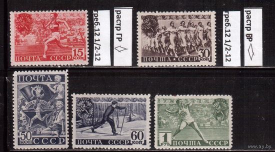 СССР-1940, (Заг.648-652)  *,   Спорт (полная серия)