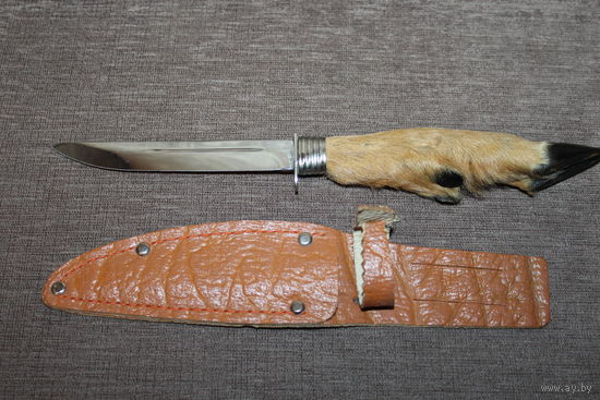 Сувенирный нож в чехле "Козья ножка", времён ГДР, хорошее состояние.