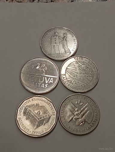 1 лит набор 5 монет
